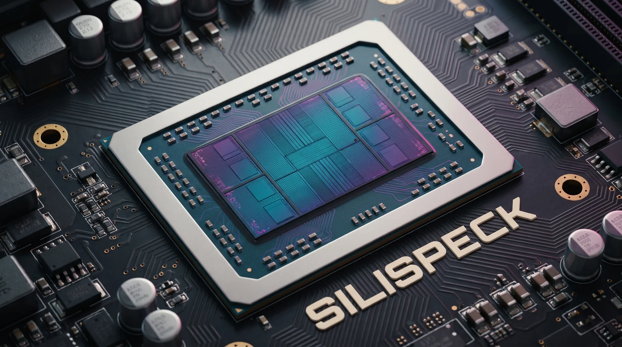 A chip package on a board